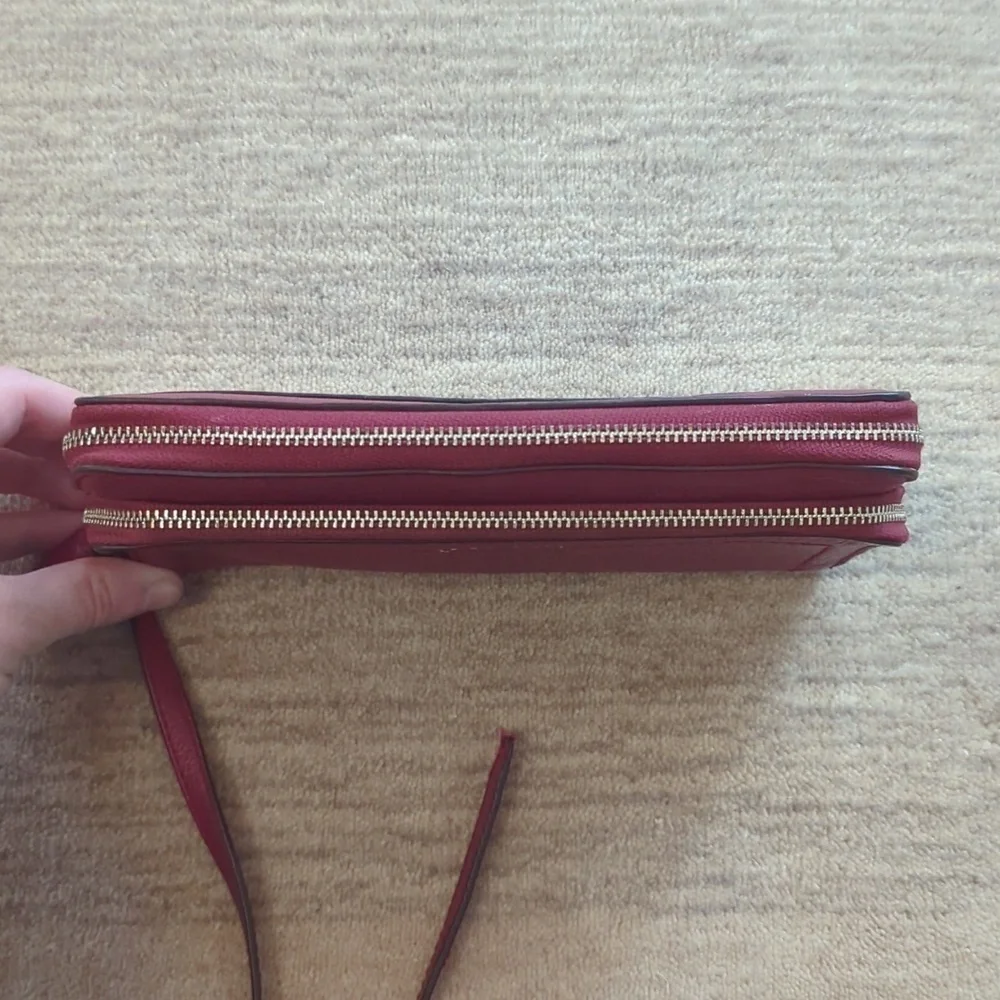 Coach Red Leather Wallet/Wristlet